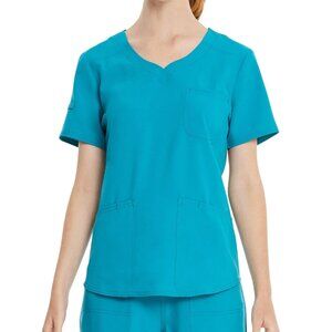 Scrub star teal scrub top